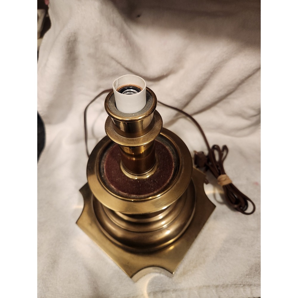 Vintage Stiffel Solid Brass Trophy Table Lamp Base Hollywood Regency Mid Century